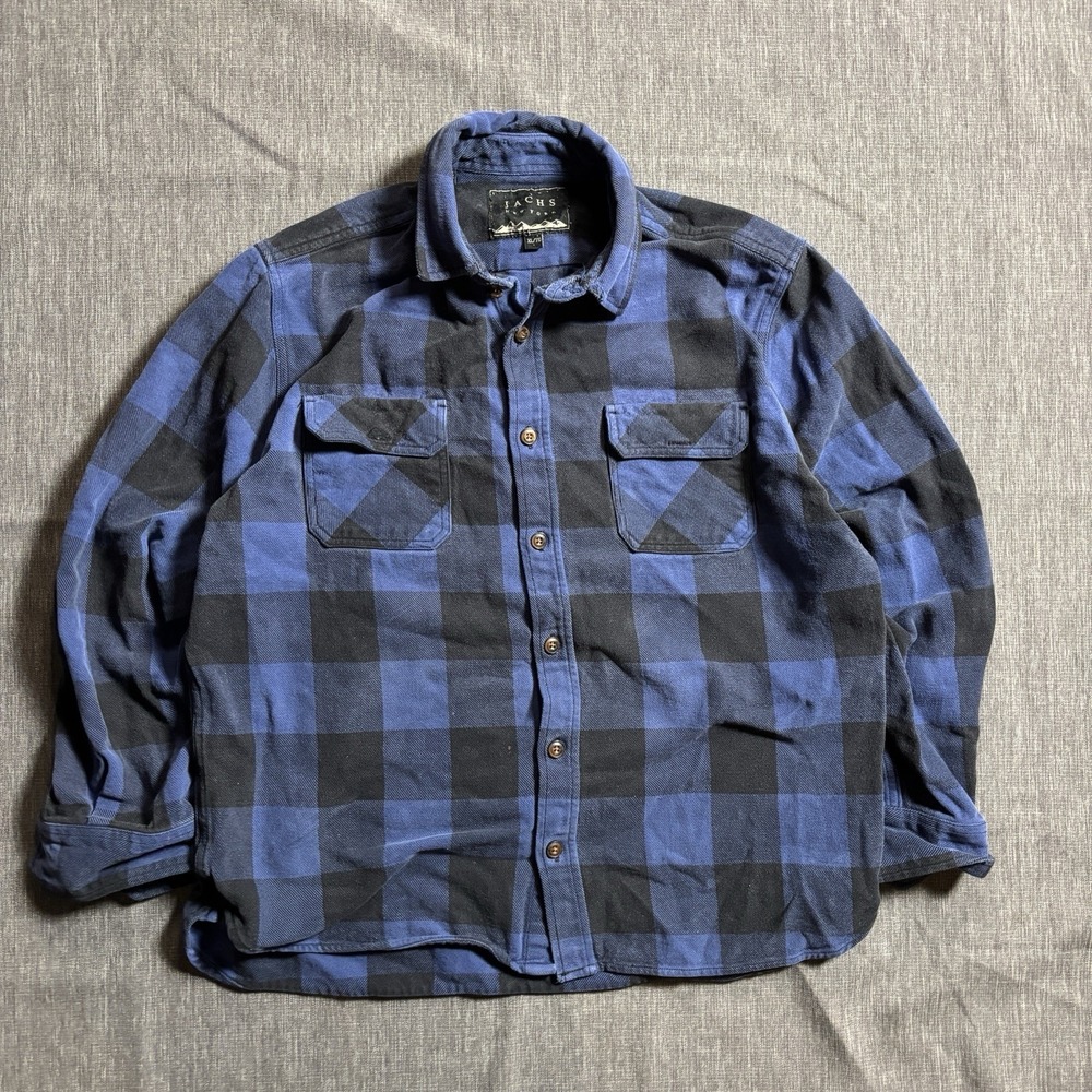 Jachs New York blue and black flannel shirt - XL